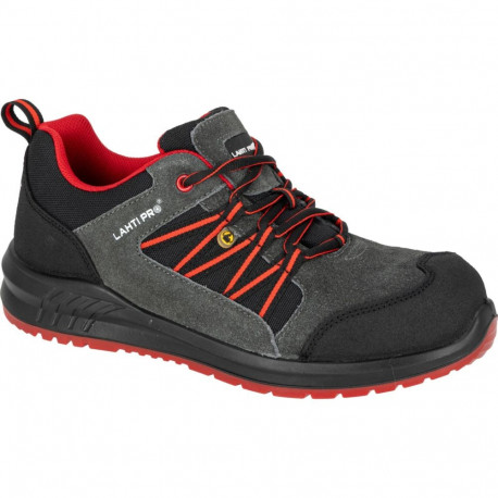 esd poolkingad seemisnahk/oxford grafiit-punane, s1 fo sr, "41", ce, lahti