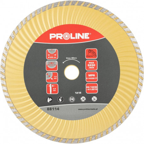 Tarcza diam. super turbo (mat.bud) 230*2.8*7.6*22.2 proline