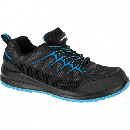 Półbuty kpu/dzian. czar.-nieb., s1p src, "47", ce, lahti