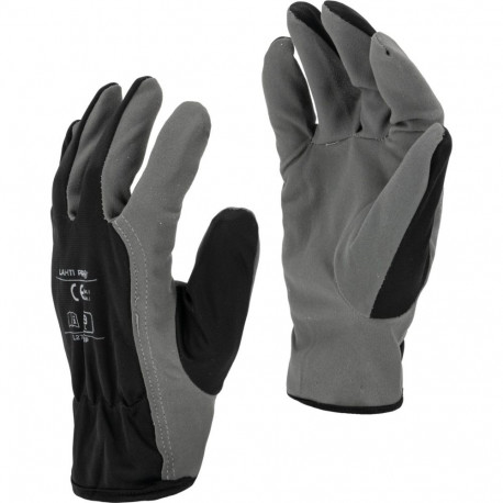 Sünteetilisest nahast hallid kindad l271509p, kaart, "9", ce, lahti