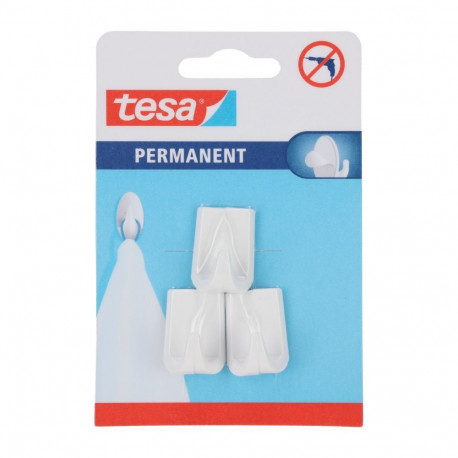 püsivad konksud 3 tk "s", ristkülikukujulised, valged