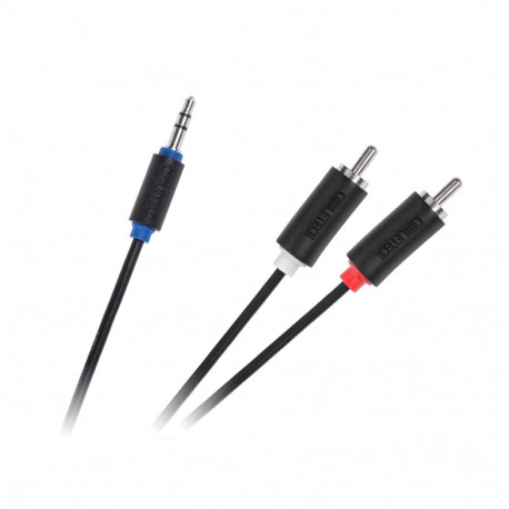 Cabletech kaabel Jack 3.5-2RCA 1.0m, standardne