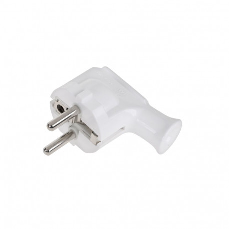 Nurgaga maandusega unischuko valge WT-35 pistik