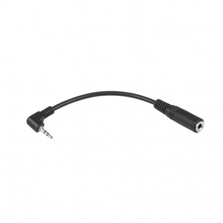 2.5 mm isane nurkpistik – 3.5 mm emane pistik kaabliga, must, 10 tk.