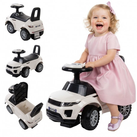 Jeździk pchacz chodzik dla dziecka (12m+) na roczek - biały