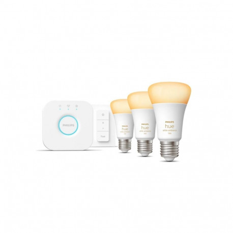 Philips Hue WA Starter Kit 11W A60 E27 3pcs, Bridge, Switch | E27 | 11 W | Warm to cool white 2200-6