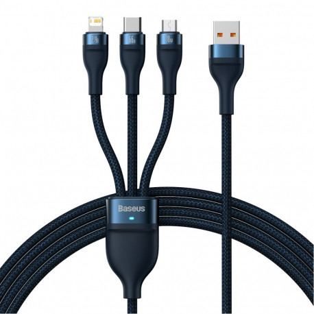 Baseus Baseus Flash Series 3-in-1 Fast Charging Cable USB-A to USB-C / Micro-USB / Lightning 66W 480