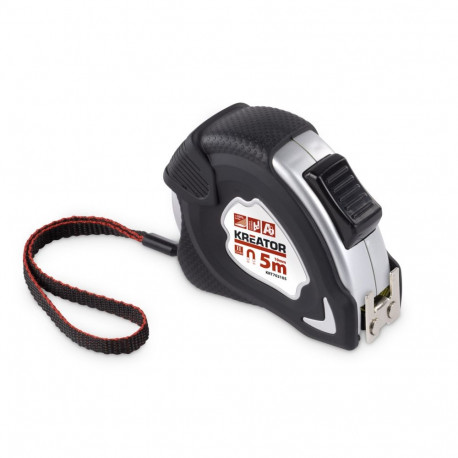 Measuring tape in aluminum rubber housing 5mx19mm Kreator