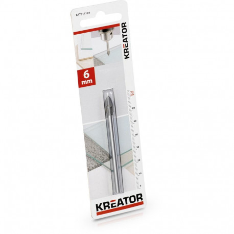 Kreator KRT011104 plaatide ja klaasi puur, 6x72mm, 5mm vars