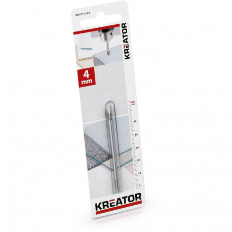 Kreator plaatide ja klaasi puur KRT011102, 4x65mm, 4mm, 4mm