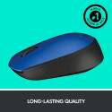 MOUSE USB OPTICAL WRL M171/BLUE 910-004640 LOGITECH