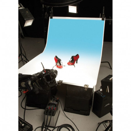 Background - Colorama Gradient Backdrop 110x170cm White Light Blue