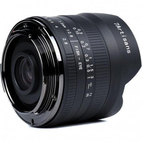 Camera Lens - 7Artisans 7.5mm F2.8 II Fisheye Lens Sony E Mount Black