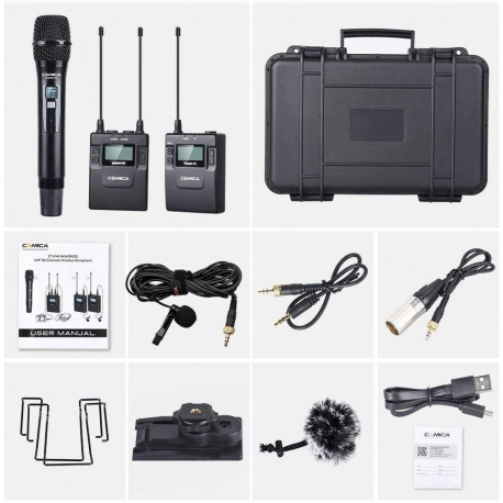 Wireless Microphone - Comica CVM-WM300B Dual-Channel 100m Range