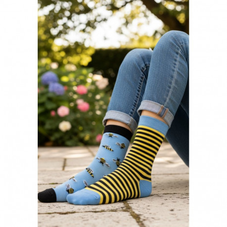 SOKISAHTEL BUG sinised mesilastega puuvillase sokid 444, 446