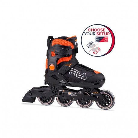 Laste rulluisud FILA X 2.0, Black/Orange, S (29-32)