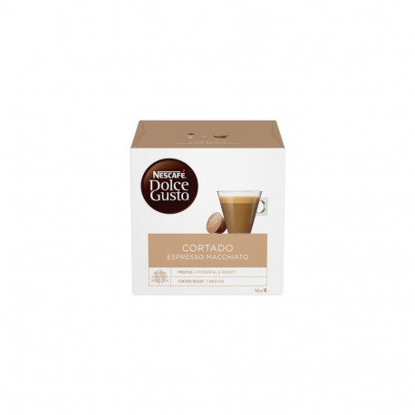 Nescafe Dolce Gusto Cortado Espresso Macchiato Coffee, 16 capsules