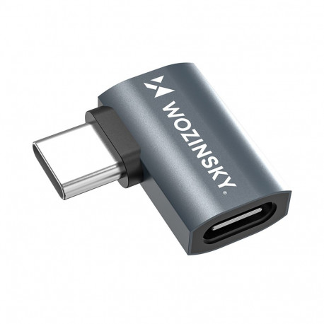 Wozinsky WPKB-01 USB-C - USB-C 40Gb|s 240W 8K OTG külgmine nurgaadapter - hall