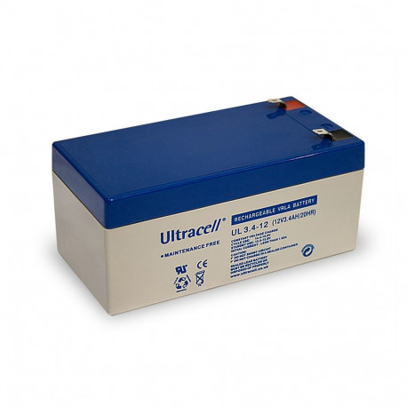 Ultracell lead acid battery 12 V, 3.4 Ah (UL3.4-12)