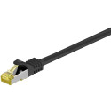 Goobay RJ45 patch-kaabel CAT 6A S/FTP (PiMF), 500 MHz, CAT 7 toorkaabliga, must 1.5 m