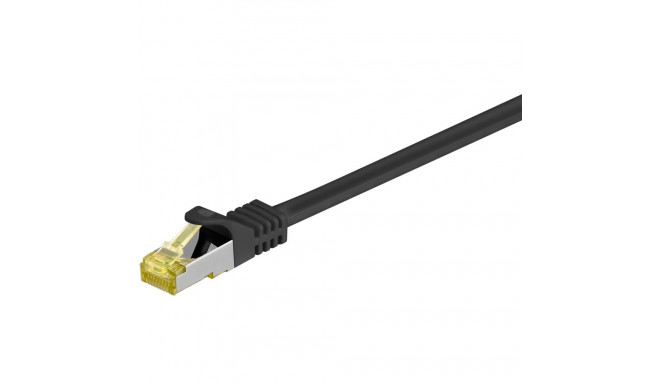 Goobay RJ45 patch-kaabel CAT 6A S/FTP (PiMF), 500 MHz, CAT 7 toorkaabliga, must 1.5 m