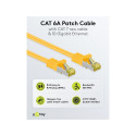 Goobay RJ45 patch-kaabel CAT 6A S/FTP (PiMF), 500 MHz, CAT 7 toorkaabliga, kollane 10 m
