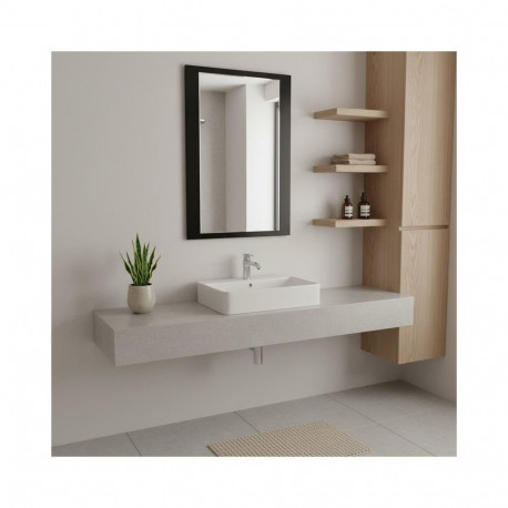 MIRROR ELEGANTE NERO 75X55CM