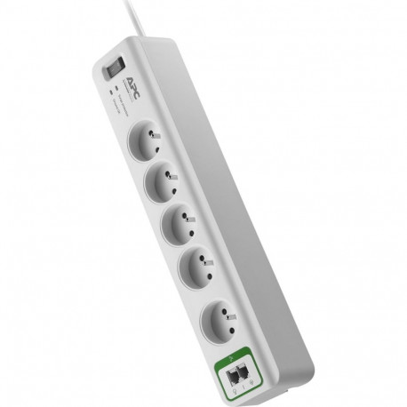 APC Essential 5-Outlet Surge Protector Power Strip 1.8m White (PM5T-FR)