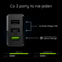 Green Cell Charge Source 3xUSB nutikas laadija 30W must