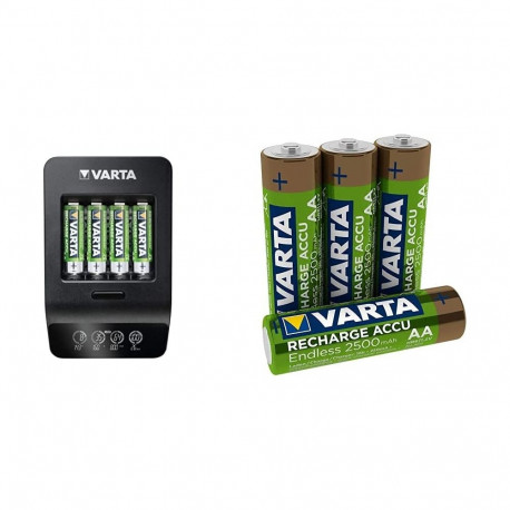 Varta LCD Ultra Fast Charger+, charger (incl. 4x Mignon, AA, 2100 mAh)
