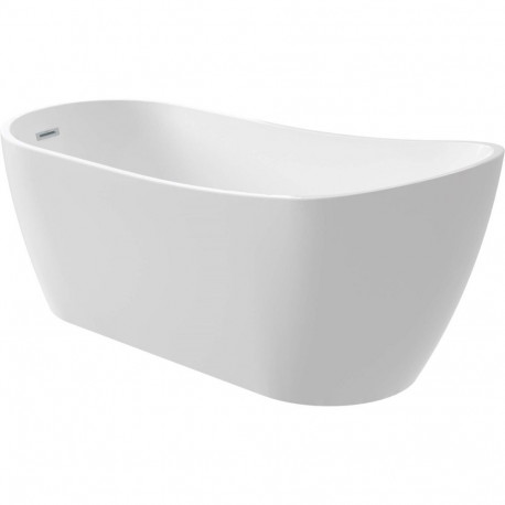 Asymmetrical freestanding acrylic bathtub - 160 cm