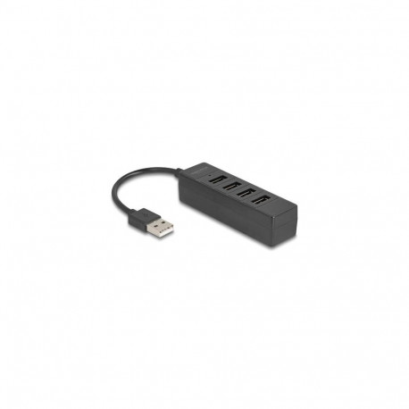 DeLOCK 64334 interface hub USB 2.0 Type-A 480 Mbit/s Black