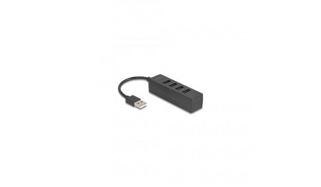 DeLOCK 64334 interface hub USB 2.0 Type-A 480 Mbit/s Black