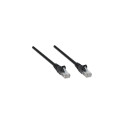 Intellinet Network Patch Cable, Cat6, 15m, Black, CCA, U/UTP, PVC, RJ45, Gold Plated Contacts, Snagl