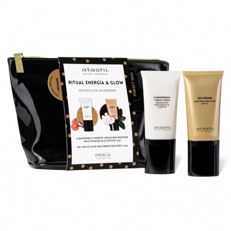 ATASHI DD CREAM EFECTO GLOW AL INSTANTE ESTUCHE 3 pz
