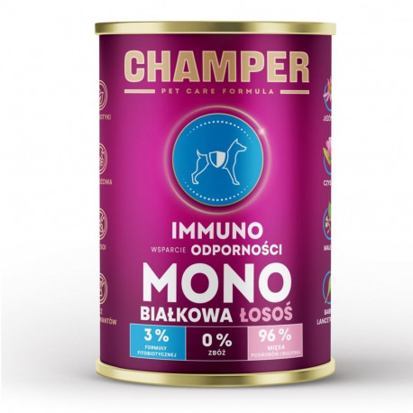 Dog Food - CHAMPER Immuno Salmon Wet Food 400g Grain-Free Gluten-Free