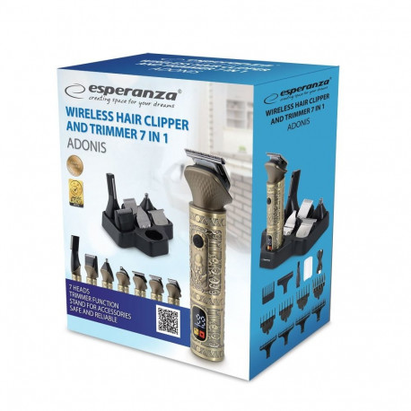 Hair Clipper - Esperanza EBC006 Cordless 7-in-1 Stainless Steel Blade 1-12mm