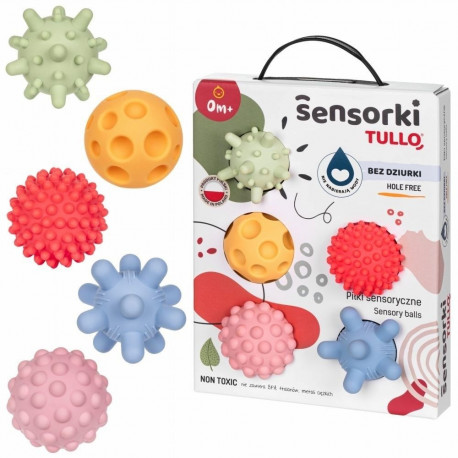 Sensory Toy Tullo Sensory Balls Assorted Pastel Colors 5 pcs