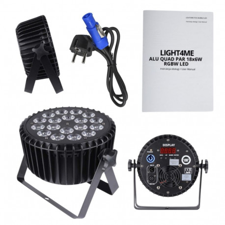 Stage Spotlight - Light4Me ALU QUAD PAR 18x6W RGBW 120W