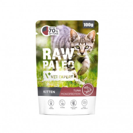 Cat Food - VetExpert Raw Paleo Kitten Tuna Wet 100g Gluten-Free