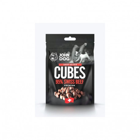 Dog Treat - JOHN DOG Soft Bites Cubes Beef 95% Protein 120g