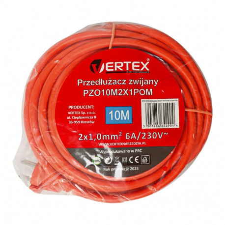 Power Extension Cord - VERTEX PZO10M2x1.0mm 10m IP44 Type E 6A