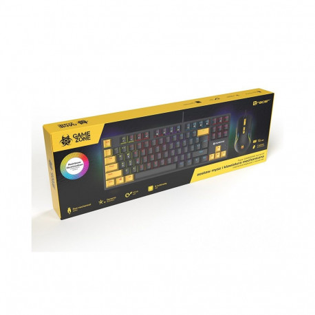 Gaming Keyboard and Mouse - Tracer HORNET 87 Tenkeyless Mechanical USB Black, Yellow