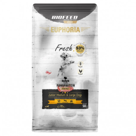Dog Food - BIOFEED EUPHORIA Fresh Junior Monoprotein Turkey M/L 30% Protein