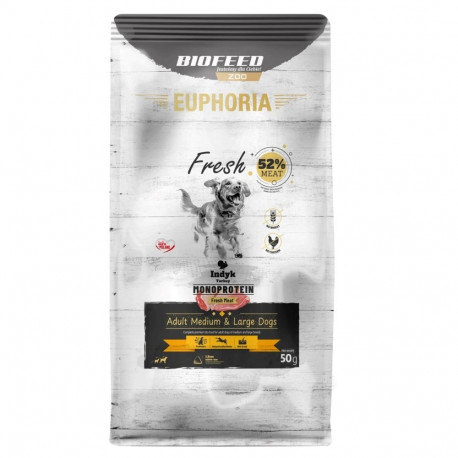 Dog Food - BIOFEED EUPHORIA Fresh Adult Monoprotein Turkey 28% Protein 50g