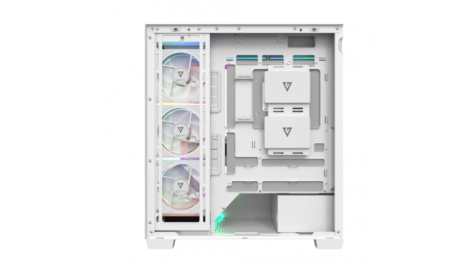 Computer Case - MODECOM VOLCANO STELLAR PLUS ARGB MIDI Tower ATX Micro-ITX White