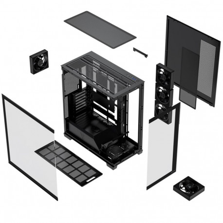 Computer Case - MODECOM VOLCANO STELLAR PLUS ARGB Midi Tower ATX Black