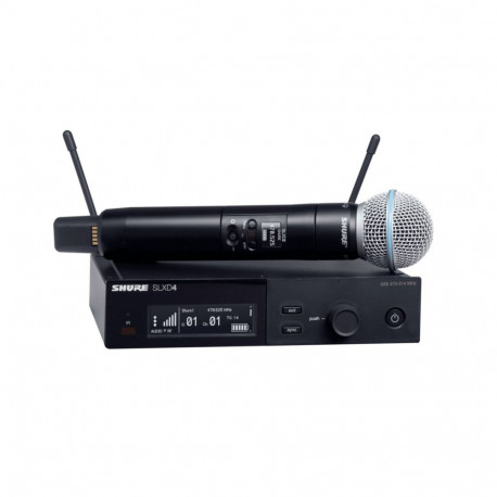 Microphone System - Shure SLXD24E/B58 Wireless Mic UHF 470-514 MHz Black
