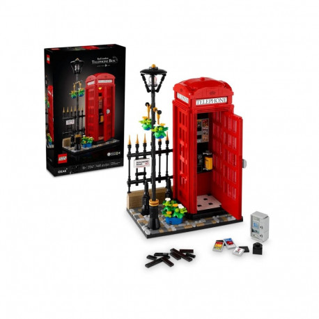 Construction Set - LEGO IDEAS 21347 Red London Telephone Box (Lego, 1460 pieces, 150x190x310 mm, red