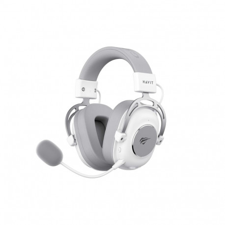 Headphones - HAVIT H2002YG Wireless Gaming Headphones 2.4GHz 10m Range White/Grey